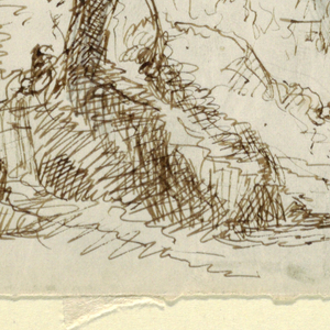 Drawing, Imaginary Landscape with Classical Ruins, ca. 1845