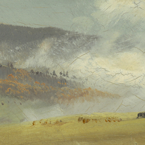 Drawing, Hilly landscapes, 1865–75