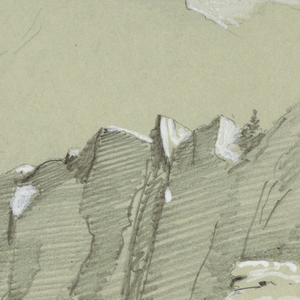 Drawing, Landscape in the Bernese Alps, August 28, 1868