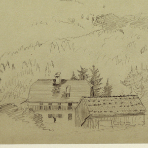 Drawing, Mounts Goell and Brett near Berchtesgarden, Bavaria, June 28, 1868