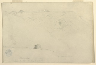 Drawing, Pichincha at Morning from the Hill of the Temple of the Sun, Quito, Ecuador