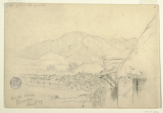 Drawing, From the Posada, Guaranda, Ecuador