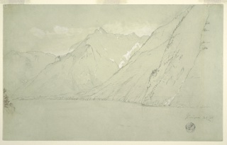 Drawing, Hachelkopf above the Königssee, Bavaria (Germany)
