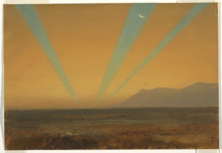Drawing, Landscape with Sunset
