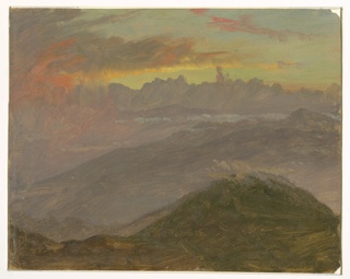 Drawing, Sunset and Mountains, Jamaica