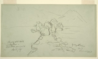 Drawing, Part of Old Wall at Paestum, Italy