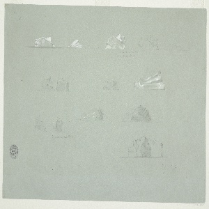 Drawing, Floating Icebergs, July 1, 1859