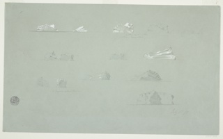 Drawing, Icebergs at Sea near Newfoundland, Canada