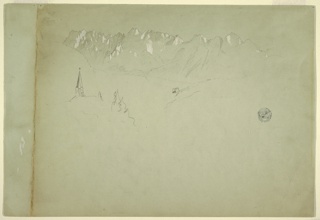 Drawing, Landscape in the Austrian Alps