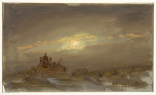 Drawing, Winter Afternoon at Olana, Hudson, New York