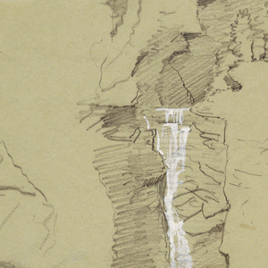 Drawing, Cascade between Ceppo Morelli & Macugnaga, September 12, 1868