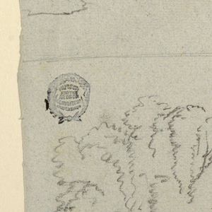 Drawing, Sketches from Colombia:  Bank of a River or Bay,  and Trees., 1853