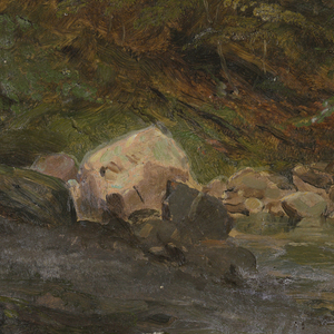 Drawing, Woodland Stream, 1850–60