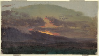Drawing, Sunset across the Catskills, Hudson, New York