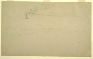Drawing, Cotopaxi and Cayambe from Quito, Ecuador, June 24, 1857