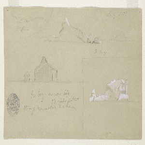Drawing, Floating Icebergs, July 2, 1859, 1859