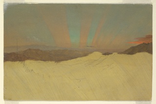 Drawing, Sunbeams at Twilight, Jamaica