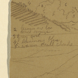 Drawing, Hill fo the Temple of the Sun, Quito, Ecuador, June 23, 1857
