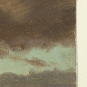 Drawing, Sunset over Hudson Valley, 1865–75