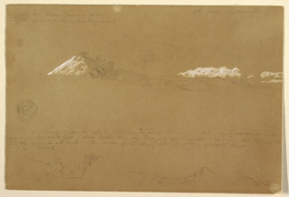 Drawing, Cotopaxi at Morning from the Panecillo, Quito, Ecuador