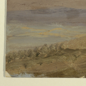 Drawing, Hudson Valley, sunset, 1869–70