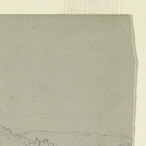 Drawing, Motif from town in mountainous country, 1868