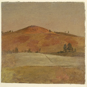 Drawing, Landscape with Low Hill and Fields, 1870–80