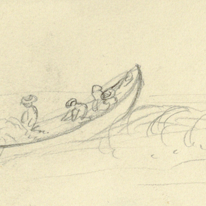 Drawing, Sketches of Fishermen with Nets, July–August 1858