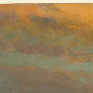 Drawing, Hudson Valley ? at Sunset, 1870–80