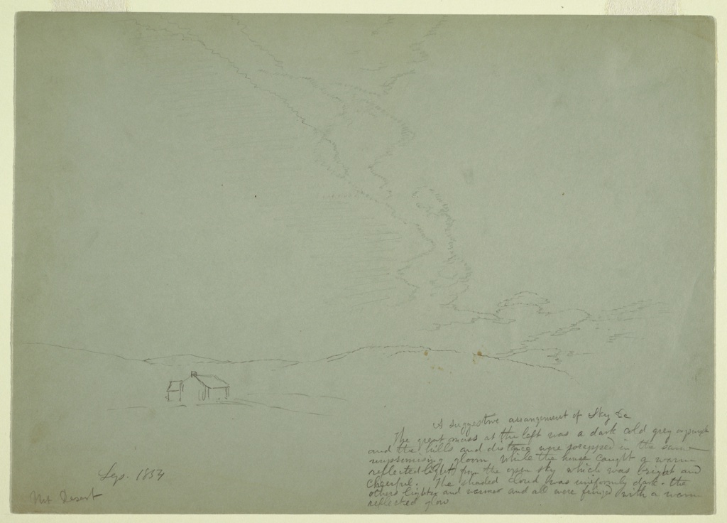 Drawing, A Suggestive Arrangement of Sky, Mt. Desert Island, Maine, September 1854 Drawing, A Suggestive Arrangement of Sky, Mt. Desert Island, Maine, September 1854