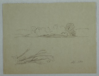 Drawing, Lake View near Mt. Katahdin, Maine
