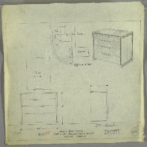 Drawing, Chest of Drawers and Mirr