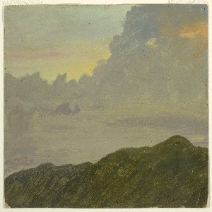 Drawing, Hilltop and Clouds, 1865–66