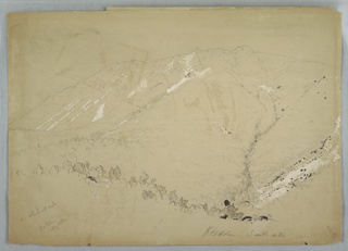 Drawing, South Face, Mt. Katahdin, Maine