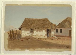 Drawing, Two Houses in Barranquilla, Colombia
