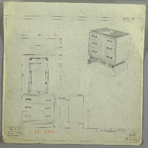 Drawing, Chest of Drawers and Mirr