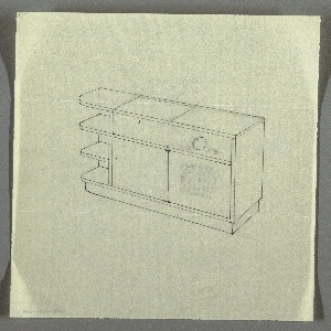 Drawing, Cabinet, Phonograph, early 20th century