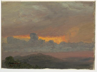 Drawing, Cloudy Sunset, Jamaica