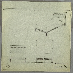 Drawing, Bed, September 30, 1933