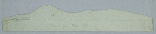 Drawing, Cut-out of Mt. Katahdin from Katahdin Lake, Maine