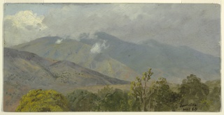 Drawing, Blue Mountains near Kingston, Jamaica