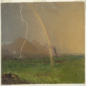 Drawing, Alpine Scene in Thunderstorm, 1868