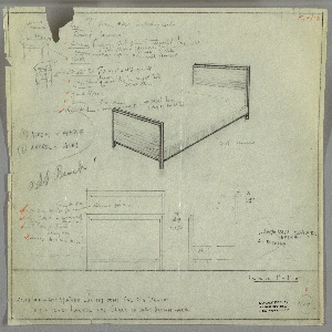 Drawing, Bed, early 20th century
