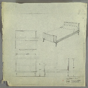 Drawing, Bed, early 20th century