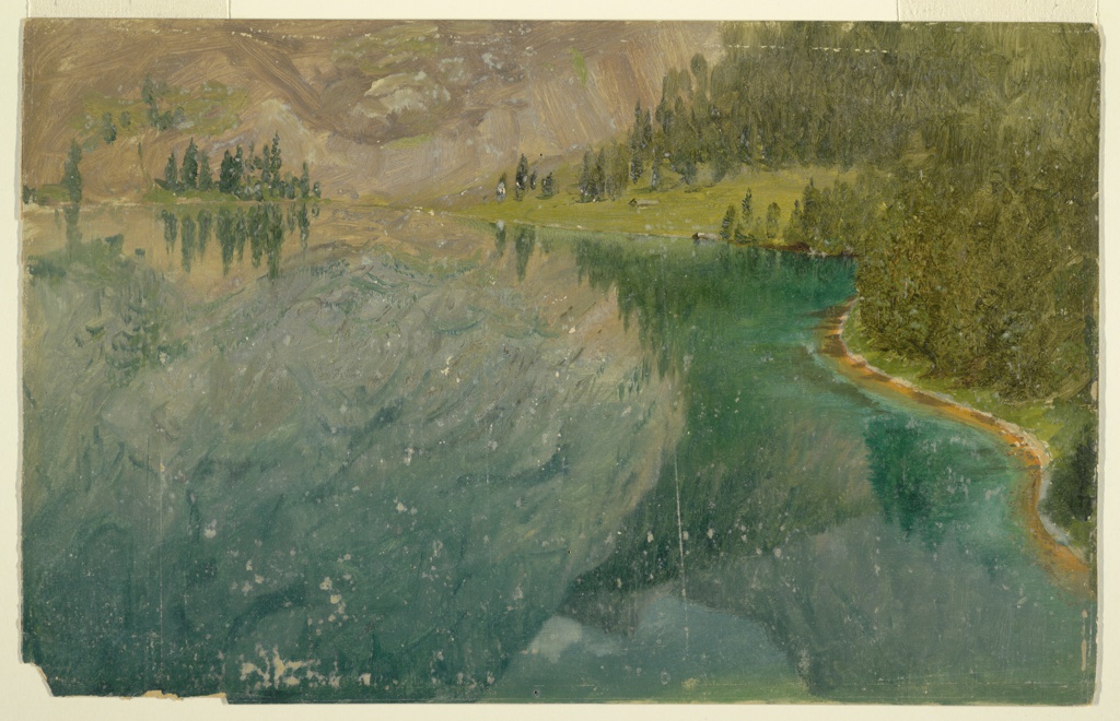 Drawing, Reflections on the Königssee, Germany, July 1868 Drawing, Reflections on the Königssee, Germany