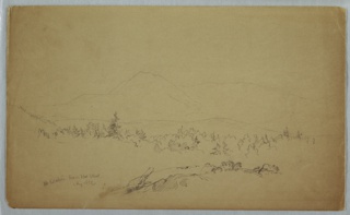 Drawing, Mt. Katahdin from the East, Maine