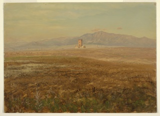 Drawing, Ruined Tower, Syria