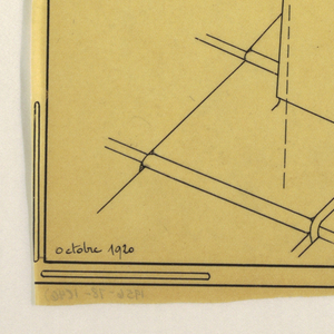 Drawing, Design for a Mass-Operational House Designed by Hector Guimard, Chimney Support Construction, October 1920