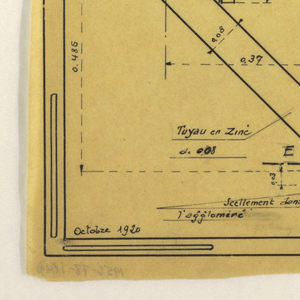 Drawing, Design for a Mass-Operational House Designed by Hector Guimard, Drainspout Construction, October 1920