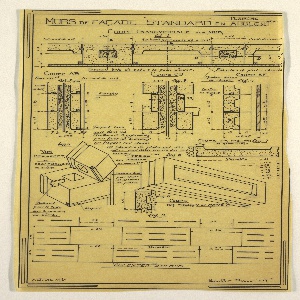 Drawing, Design for a Mass-Operational House Designed by Hector Guimard, Construction Directions for the Supports, October 1920